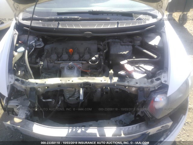 2HGFG1B94AH502516 - 2010 HONDA CIVIC EXL 白色 照片 10