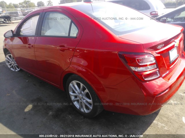 1G1JB5SH4J4127741 - 2018 CHEVROLET SONIC LS RED photo 3