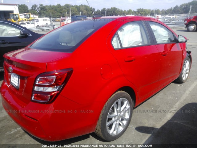 1G1JB5SH4J4127741 - 2018 CHEVROLET SONIC LS RED photo 4