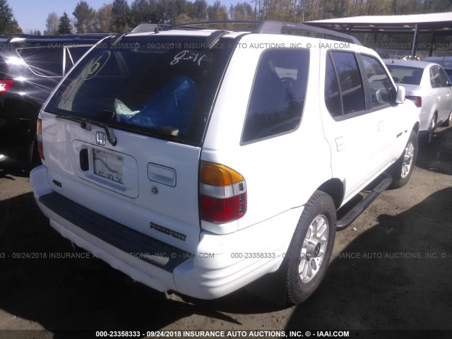 4S6DM58W9Y4403543 - 2000 HONDA PASSPORT EX/LX WHITE photo 4