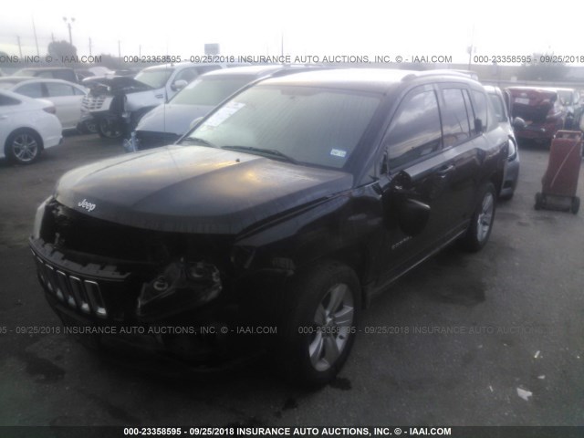 1C4NJCBA8CD503475 - 2012 JEEP COMPASS SPORT BLACK photo 2