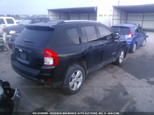 1C4NJCBA8CD503475 - 2012 JEEP COMPASS SPORT BLACK photo 4