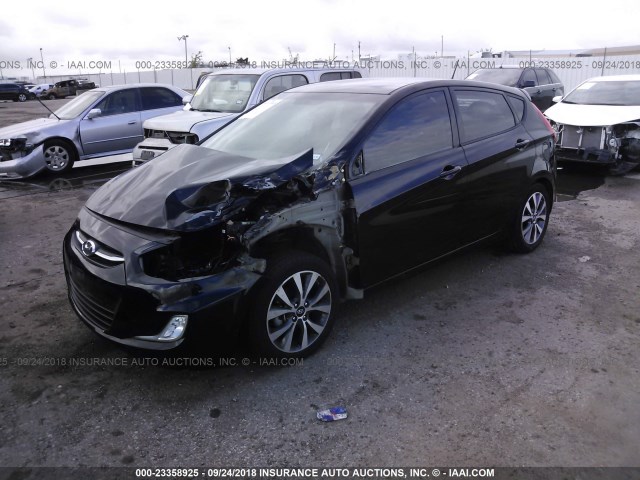 KMHCU5AE6GU246221 - 2016 HYUNDAI ACCENT SPORT BLACK photo 2