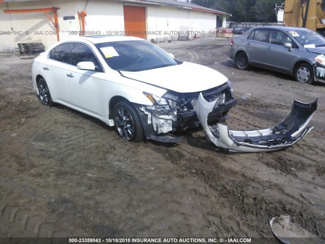 1N4AA5AP3EC910876 - 2014 NISSAN MAXIMA S/SV WHITE photo 1