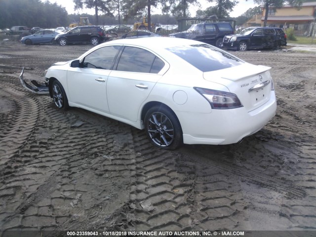 1N4AA5AP3EC910876 - 2014 NISSAN MAXIMA S/SV WHITE photo 3