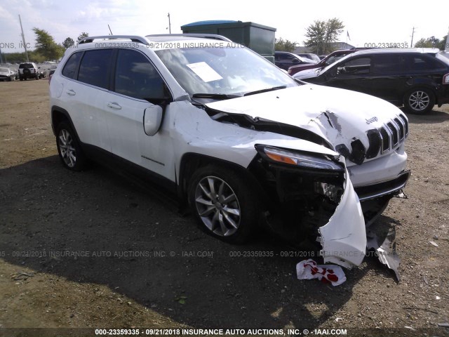 1C4PJLDB8EW130718 - 2014 JEEP CHEROKEE LIMITED WHITE photo 1