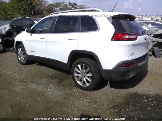 1C4PJLDB8EW130718 - 2014 JEEP CHEROKEE LIMITED WHITE photo 3