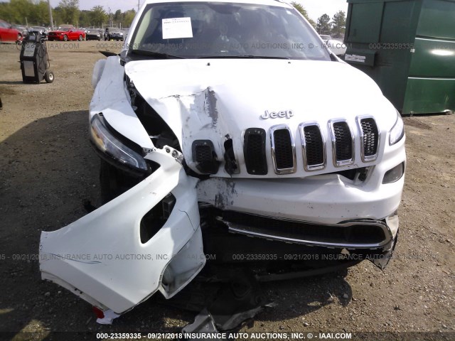 1C4PJLDB8EW130718 - 2014 JEEP CHEROKEE LIMITED WHITE photo 6