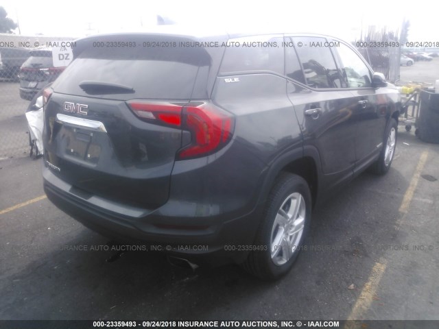 3GKALMEX8JL122350 - 2018 GMC TERRAIN SLE GRAY photo 4