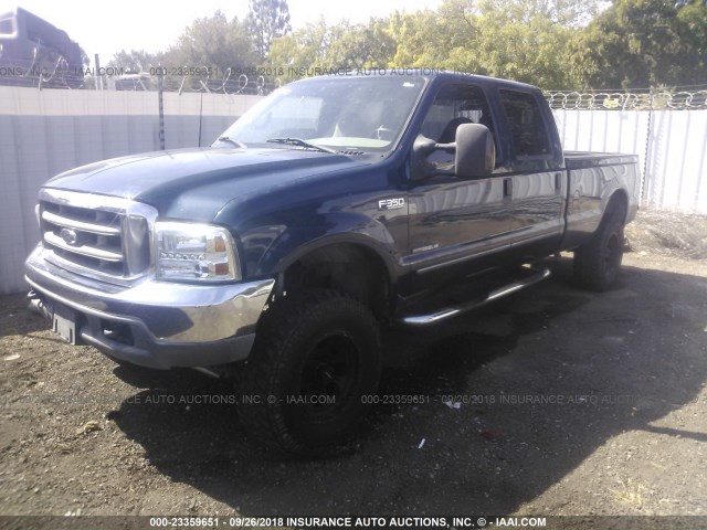 1FTSW31F8XEE13017 - 1999 FORD F350 SRW SUPER DUTY BLUE photo 2