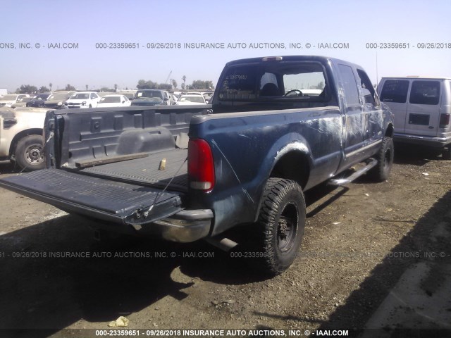 1FTSW31F8XEE13017 - 1999 FORD F350 SRW SUPER DUTY BLUE photo 4