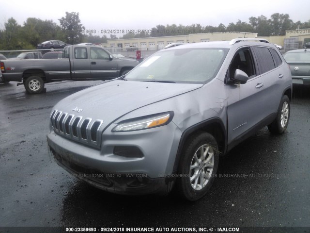 1C4PJMCB4EW242908 - 2014 JEEP CHEROKEE LATITUDE SILVER photo 2