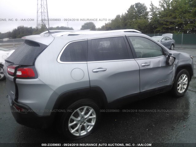 1C4PJMCB4EW242908 - 2014 JEEP CHEROKEE LATITUDE SILVER photo 6