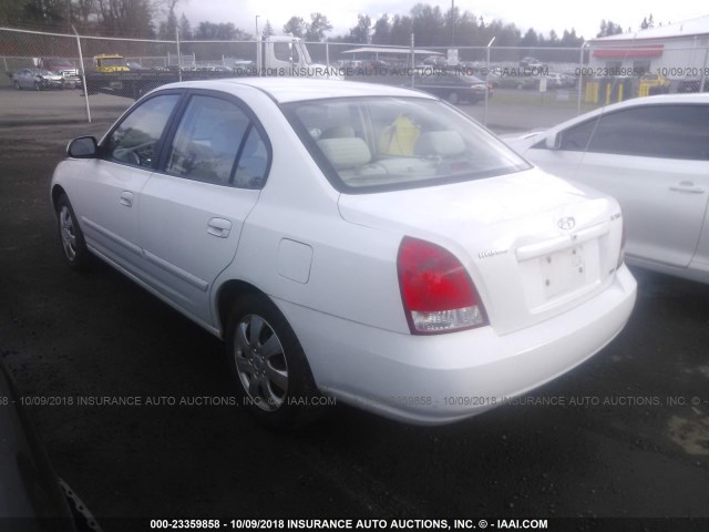 KMHDN45D72U365062 - 2002 HYUNDAI ELANTRA GLS/GT თეთრი ფოტო 3