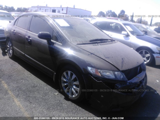 2HGFA1F90BH512246 - 2011 HONDA CIVIC EXL BLACK photo 1