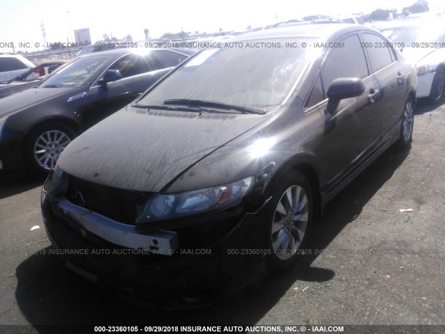 2HGFA1F90BH512246 - 2011 HONDA CIVIC EXL BLACK photo 2