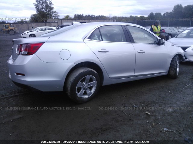 1G11C5SLXFF205517 - 2015 CHEVROLET MALIBU 1LT SILVER photo 4