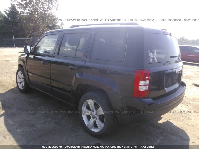 1C4NJPFB6DD208127 - 2013 JEEP PATRIOT LATITUDE BLACK photo 3