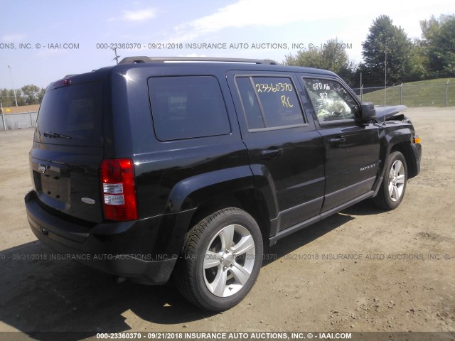 1C4NJPFB6DD208127 - 2013 JEEP PATRIOT LATITUDE BLACK photo 4