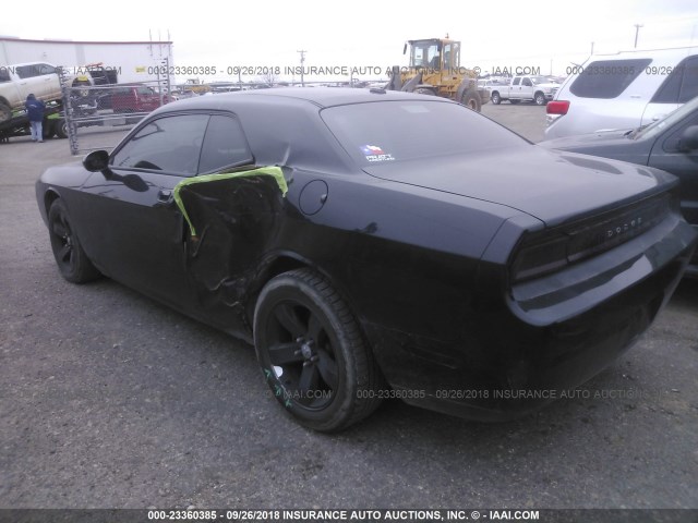 2B3CJ4DV3AH238592 - 2010 DODGE CHALLENGER SE BLACK photo 3