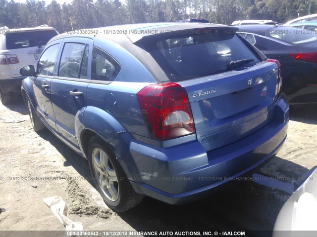 1B3HB48B87D263335 - 2007 DODGE CALIBER SXT BLUE photo 3