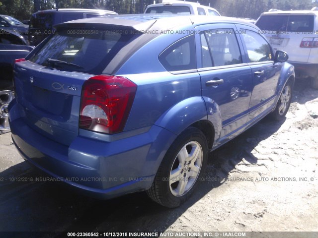 1B3HB48B87D263335 - 2007 DODGE CALIBER SXT BLUE photo 4