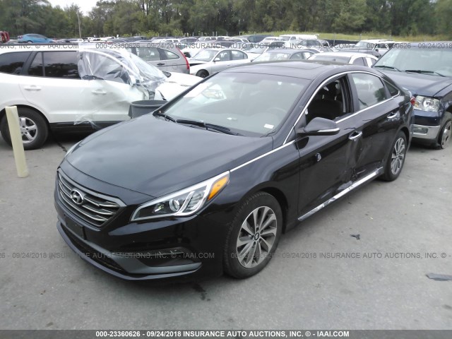 5NPE34AFXGH372322 - 2016 HYUNDAI SONATA SPORT/LIMITED BLACK photo 2