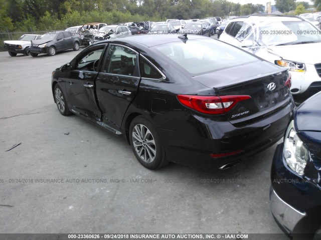 5NPE34AFXGH372322 - 2016 HYUNDAI SONATA SPORT/LIMITED BLACK photo 3