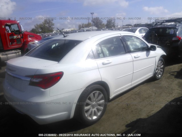 1C3CCBBB9DN721624 - 2013 CHRYSLER 200 TOURING WHITE photo 4