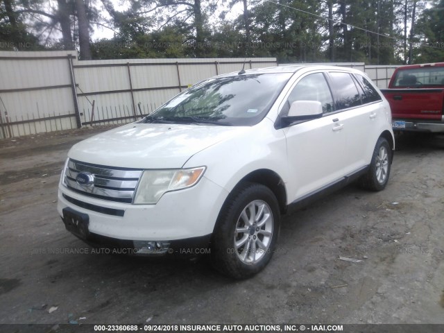 2FMDK38CX9BA73251 - 2009 FORD EDGE SEL WHITE photo 2