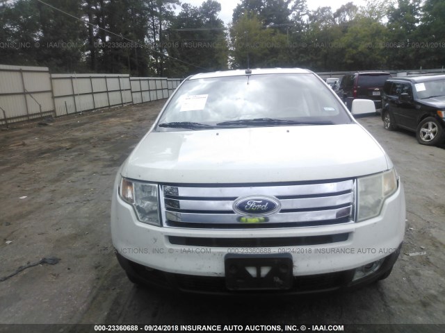 2FMDK38CX9BA73251 - 2009 FORD EDGE SEL WHITE photo 6