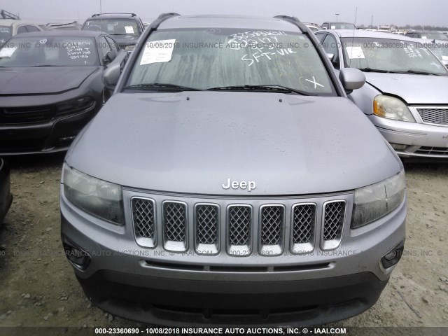 1C4NJCEA2FD297067 - 2015 JEEP COMPASS LATITUDE SILVER photo 6