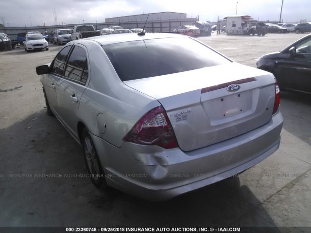 3FAHP0GA5CR272843 - 2012 FORD FUSION S SILVER photo 3