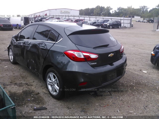 3G1BE6SM4HS548903 - 2017 CHEVROLET CRUZE LT GRAY photo 3