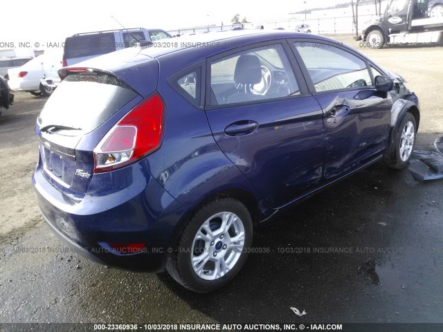 3FADP4EJ3GM150316 - 2016 FORD FIESTA SE BLUE photo 4