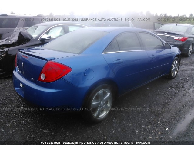 1G2ZH57N074190629 - 2007 PONTIAC G6 GT BLUE photo 4