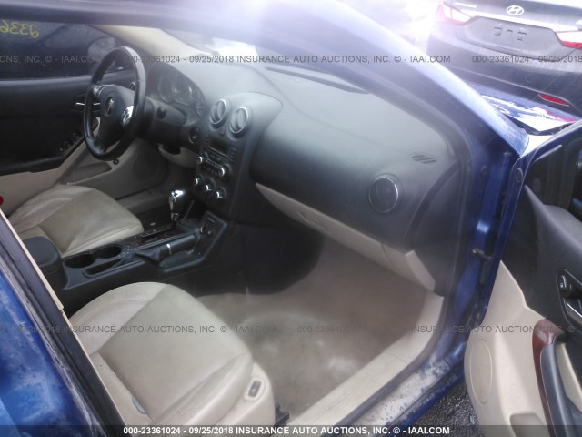 1G2ZH57N074190629 - 2007 PONTIAC G6 GT BLUE photo 5