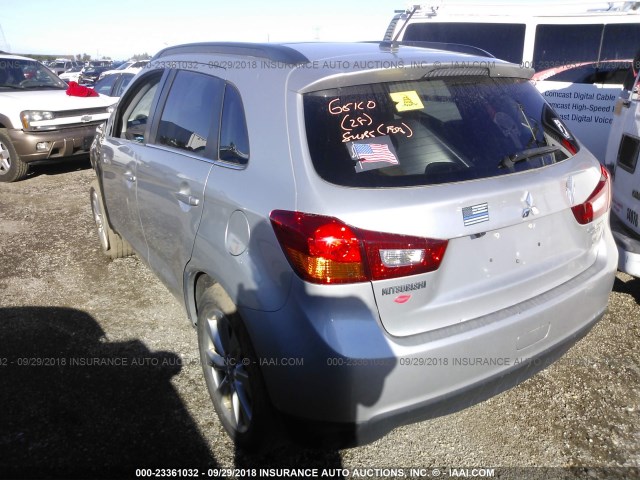 4A4AP4AU4DE007754 - 2013 MITSUBISHI OUTLANDER SPORT SE SILVER photo 3