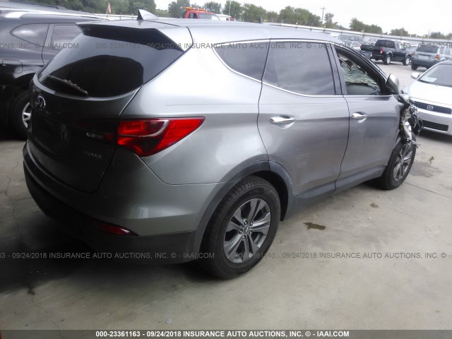 5XYZT3LB8FG237108 - 2015 HYUNDAI SANTA FE SPORT  GRAY photo 4