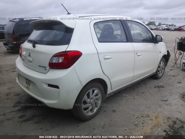 ML32A4HJ8HH005540 - 2017 MITSUBISHI MIRAGE SE WHITE photo 4