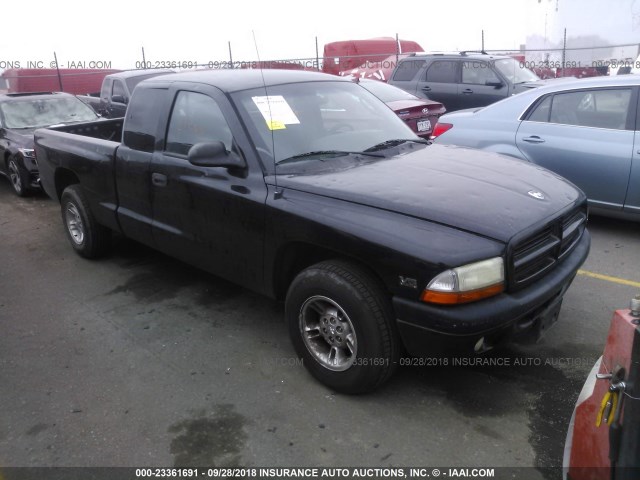 1B7GL22X6YS575182 - 2000 DODGE DAKOTA BLACK photo 1