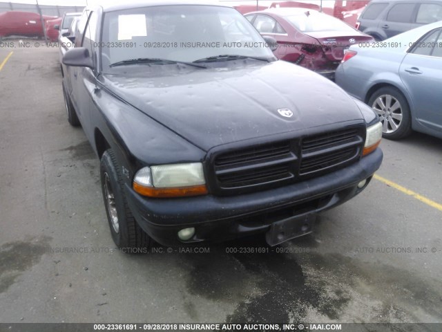 1B7GL22X6YS575182 - 2000 DODGE DAKOTA BLACK photo 6