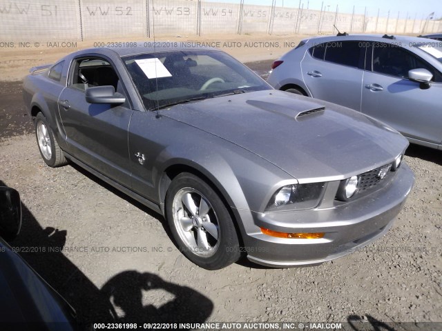 1ZVHT82H095142115 - 2009 FORD MUSTANG GT GRAY photo 1