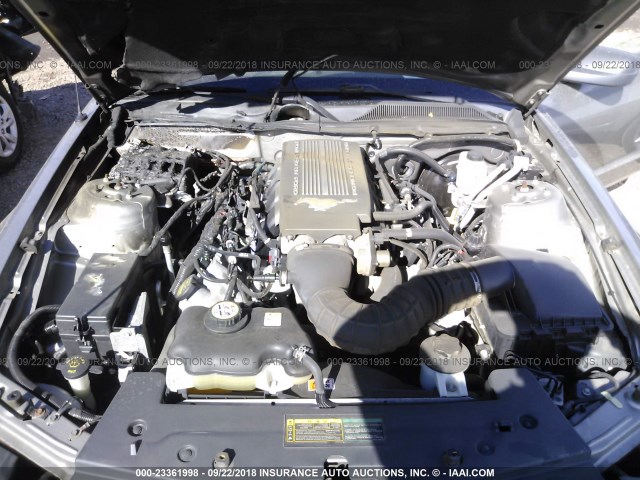 1ZVHT82H095142115 - 2009 FORD MUSTANG GT GRAY photo 10