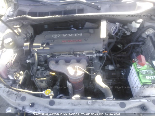 JTNBE46K773083019 - 2007 TOYOTA CAMRY NEW GENERAT CE/LE/XLE/SE SILVER photo 10