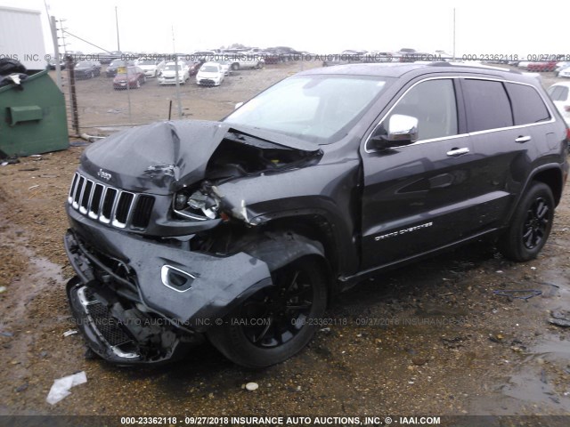 1C4RJFBG5EC549443 - 2014 JEEP GRAND CHEROKEE LIMITED GRAY photo 2