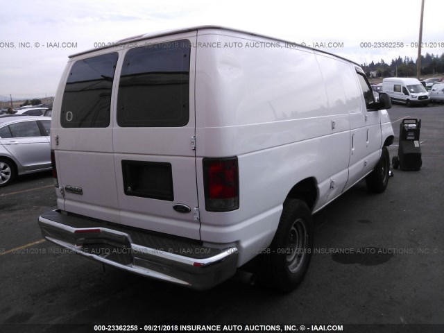 1FTNE24L48DB05734 - 2008 FORD ECONOLINE E250 VAN WHITE photo 4