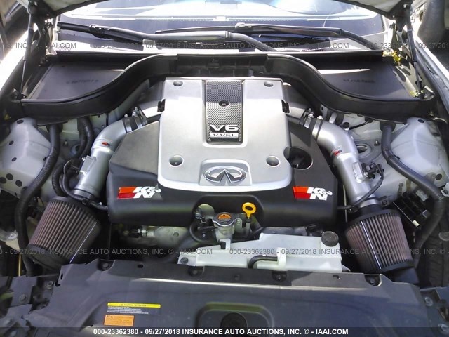 JN1CV6AR6DM357778 - 2013 INFINITI G37 SILVER photo 10