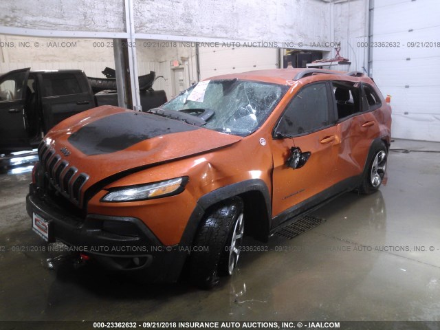 1C4PJMBS4FW623905 - 2015 JEEP CHEROKEE TRAILHAWK 橙色 照片 2
