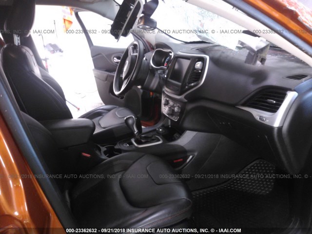 1C4PJMBS4FW623905 - 2015 JEEP CHEROKEE TRAILHAWK 橙色 照片 5